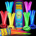 Glow Sticks Halloween Party Supplies 100Pk - 8 Inch Glow in the Dark Light up Sticks Party Favors, Glow Party Decorations, Neon Party Glow Necklaces and Glow Bracelets with Connectors
