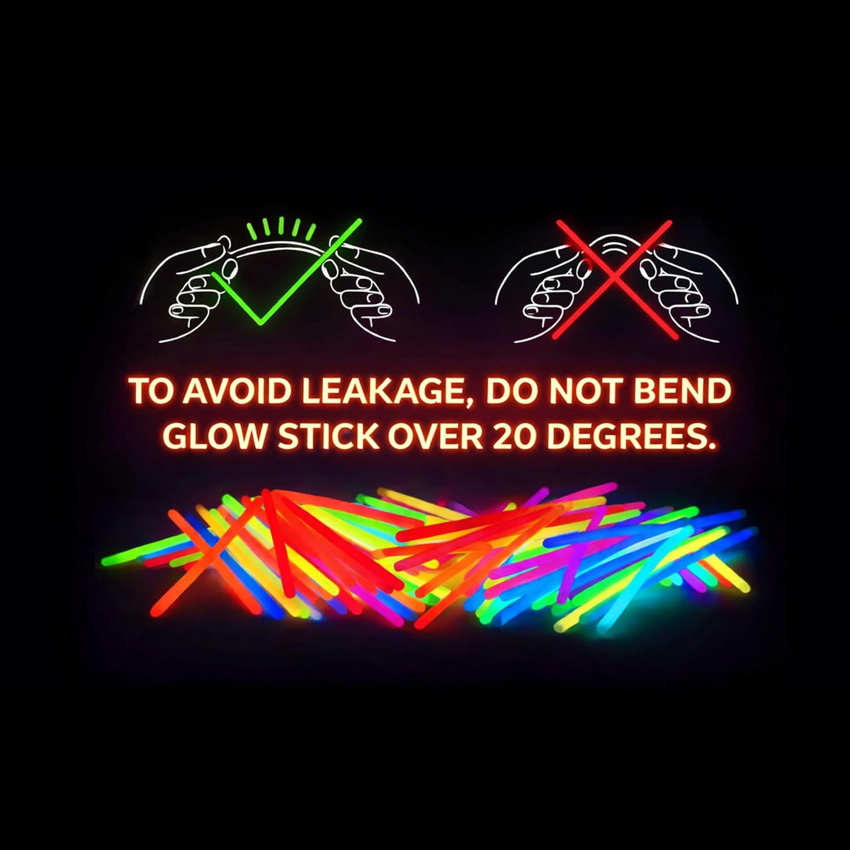 Glow Sticks Halloween Party Supplies 100Pk - 8 Inch Glow in the Dark Light up Sticks Party Favors, Glow Party Decorations, Neon Party Glow Necklaces and Glow Bracelets with Connectors